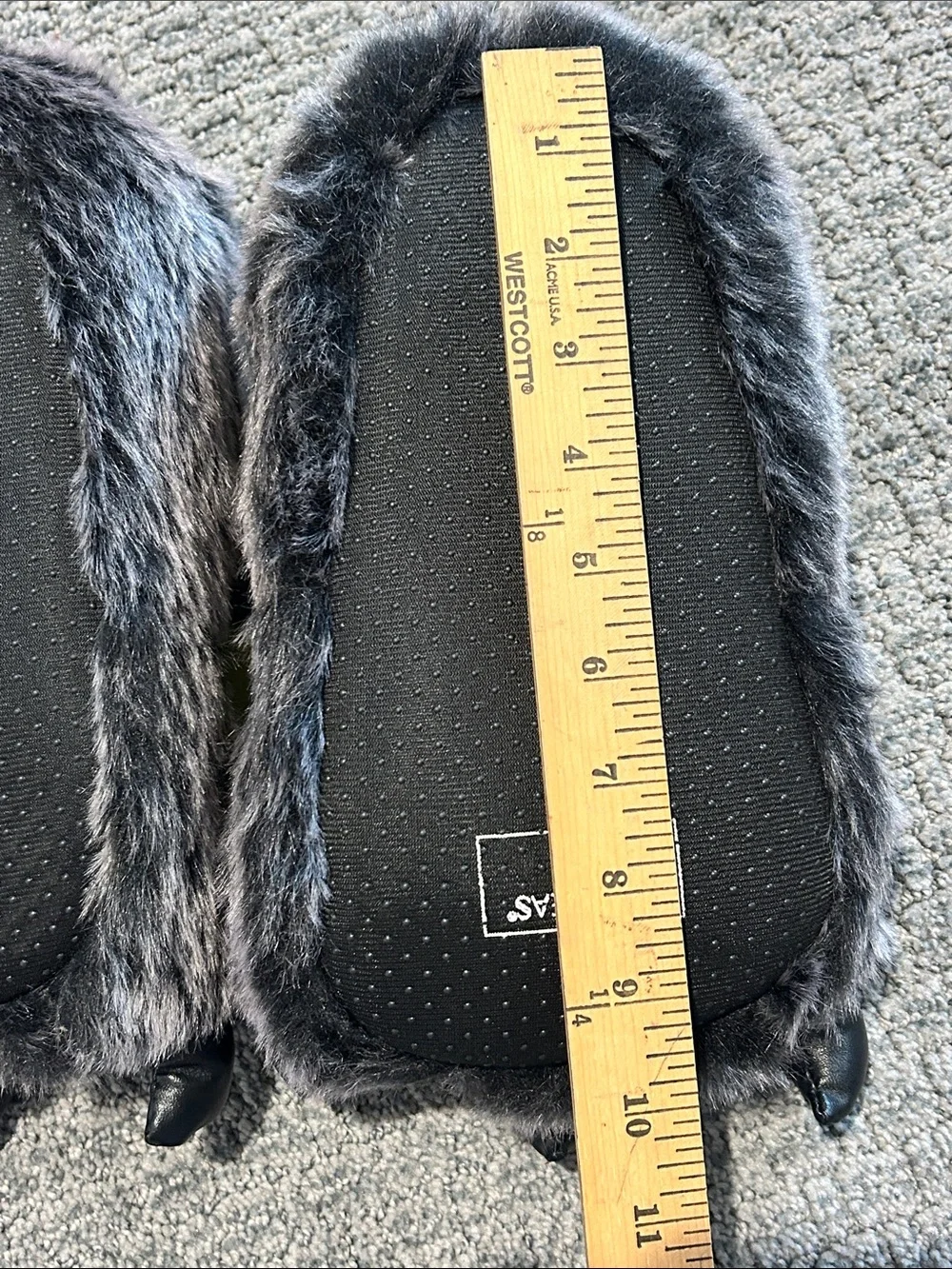 Monster paw slippers for Adult/Teen/ Kids Gray Faux Fur
